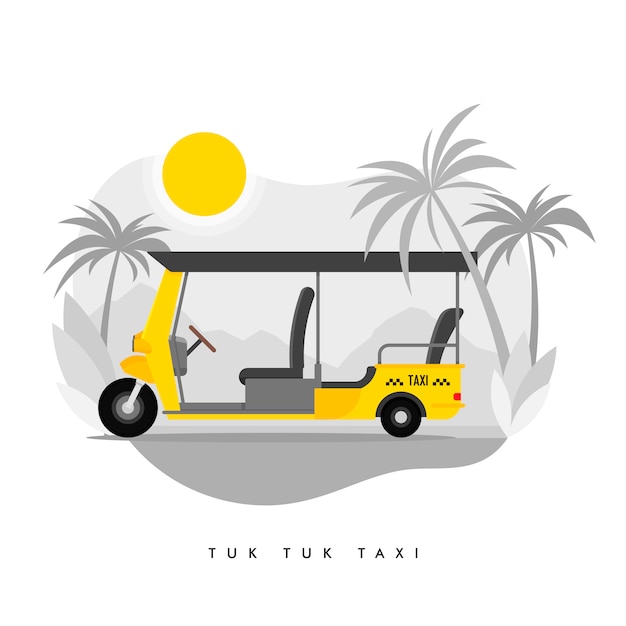 tricycle taxi service illustration