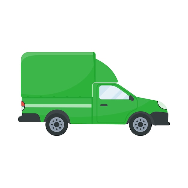 Trucks deliver goods to the recipient online ordering concept