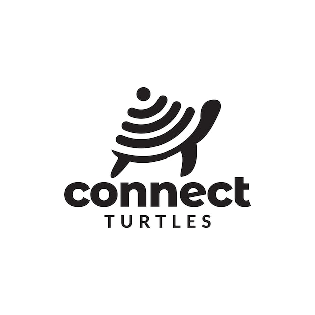 Turtle with wifi internet logo design vector graphic symbol icon illustration creative idea