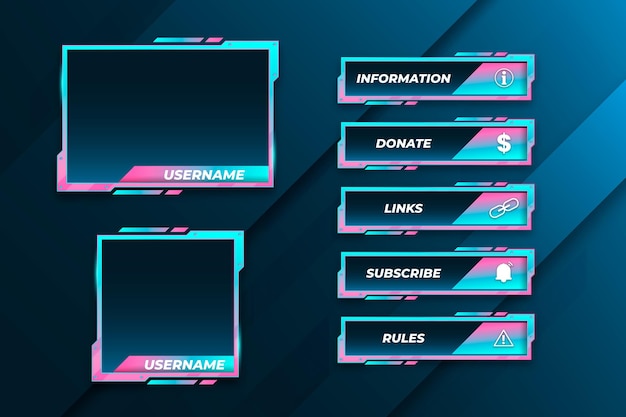 Vector twitch stream panels