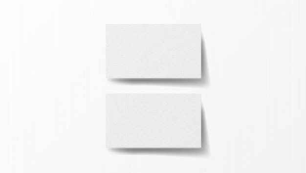 Vector two realistic business cards on white background template