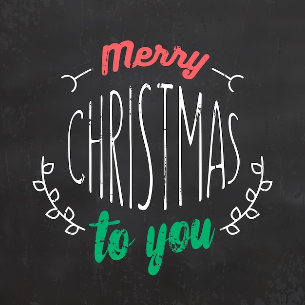 Typographic Christmas Design / Merry Christmas to You