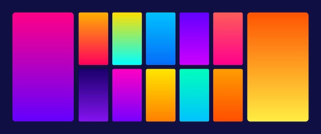 UI Gradient Background Set Vector Illustration. Vector illustration