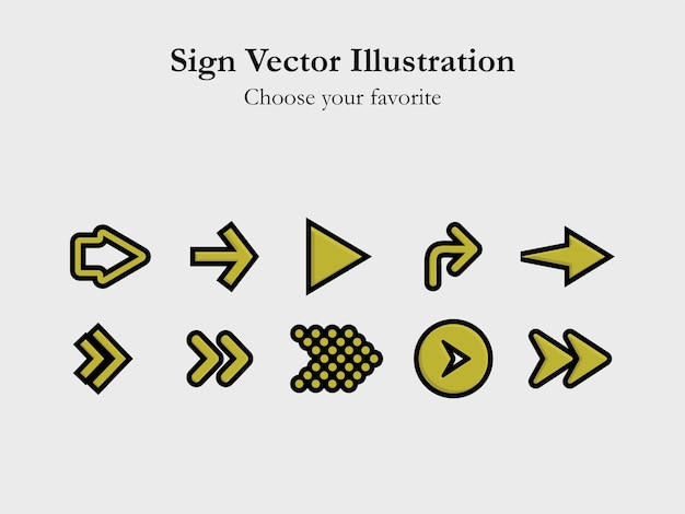 Vector ui icon sign app set arrow cartoon simple line drawing digital business web illustration interface