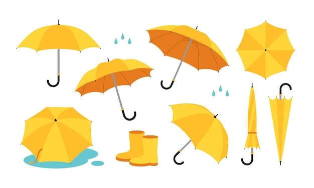 Vector umbrella vector illustration isolated on white background rainy season cartoon design element