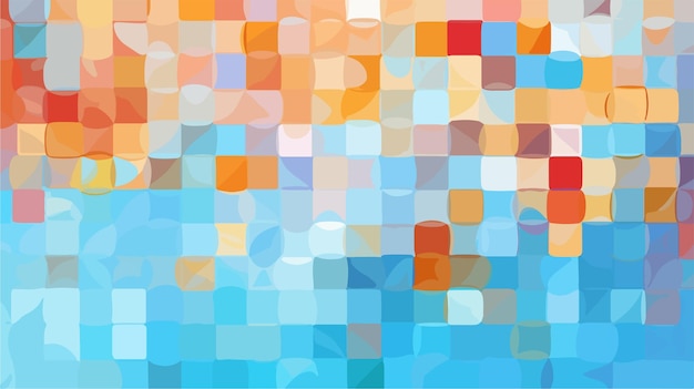 Vector unique abstract mosaic square tiles art illustration vector