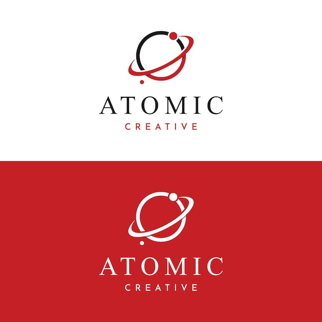 Vector unique and creative atom abstract logo template designlogo for business lab molecule