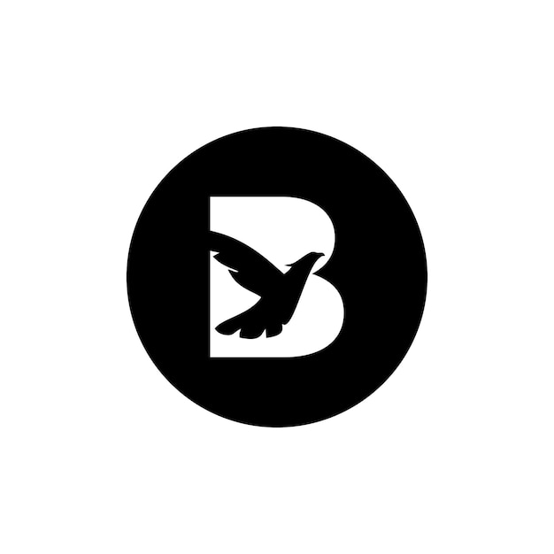 Unique and modern B letter bird beak logo icon vector template