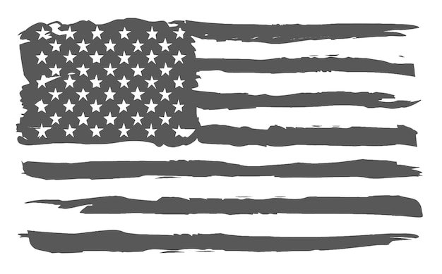 United states flag in grunge style.