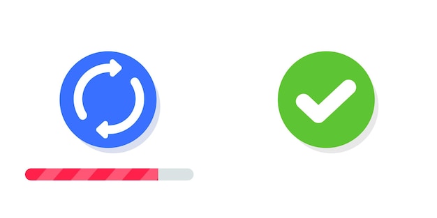 Update refresh icon or sync twist app load progress bar for download ui process red color