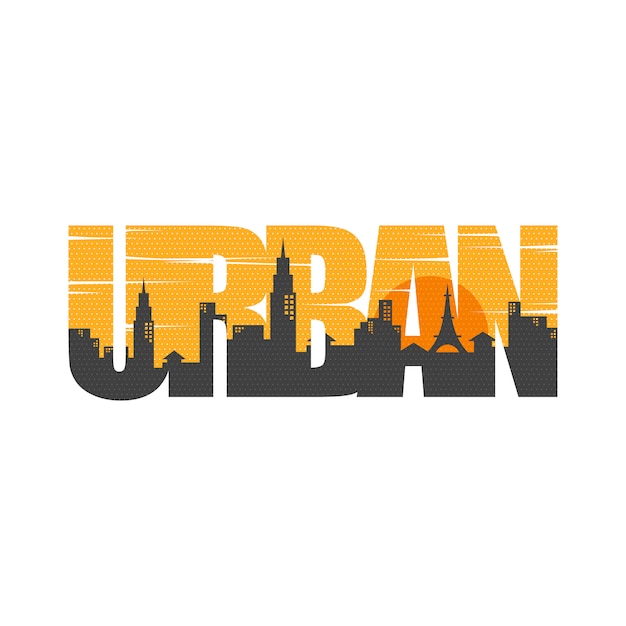 Urban cityscape view sign symbol vector