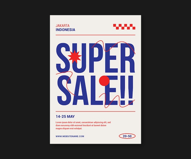 Vector urban poster sale template