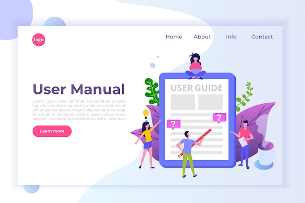 User manual  flat style concept