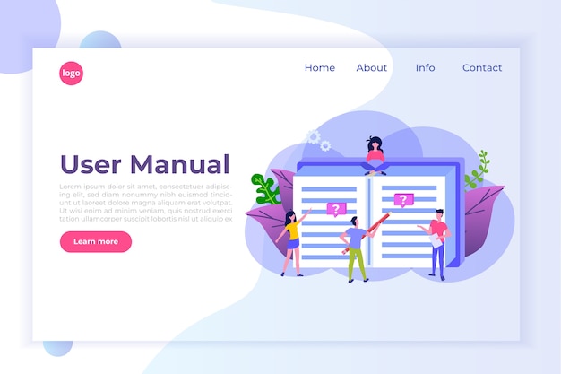 User manual  flat style concept