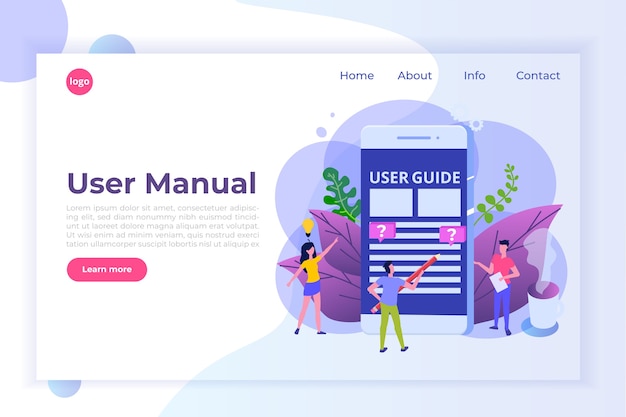 User manual  flat style concept