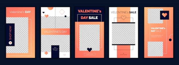 Valentine's Day Instagram stories design template