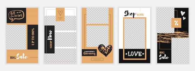 Valentine's Day Instagram stories design template