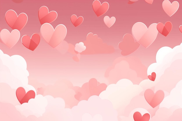 Vector valentines day pink heart background