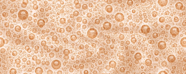 Vanilla seamless pattern with milk shake texture top view