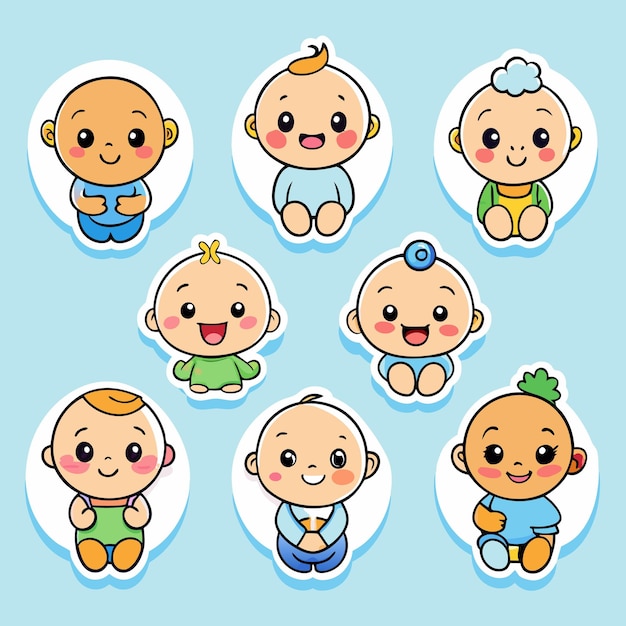 various cute stickers