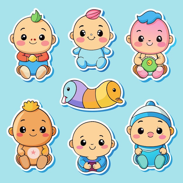 various cute stickers