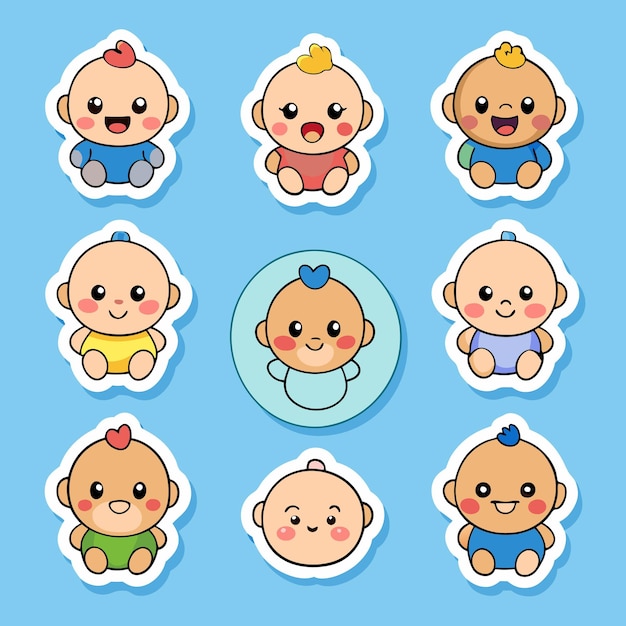 various cute stickers