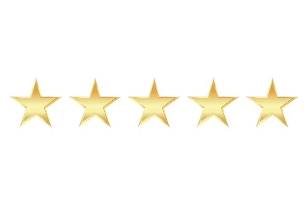 Vector 5 golden rating stars