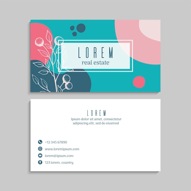 Vector abstract creative business cards set template Vector illustration