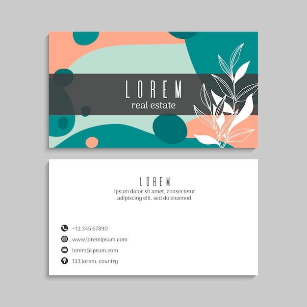 Vector abstract creative business cards set template Vector illustration