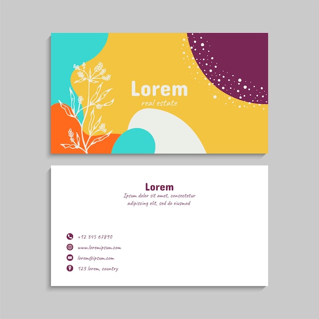 Vector abstract creative business cards set template Vector illustration