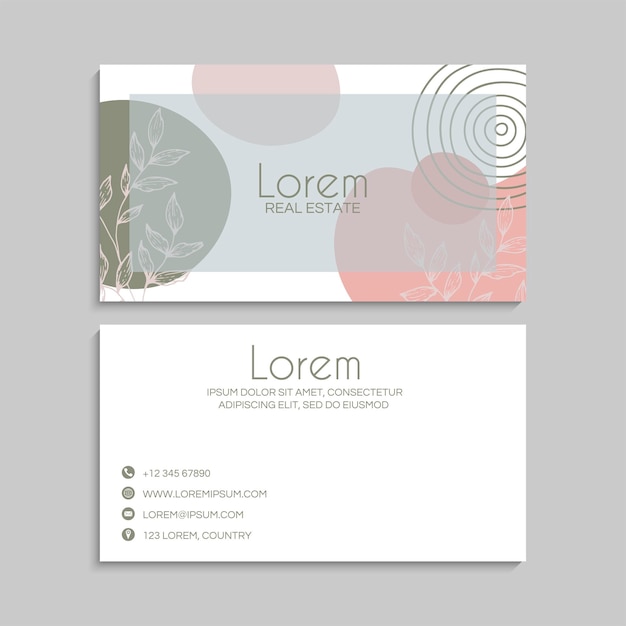 Vector abstract creative business cards set template Vector illustration