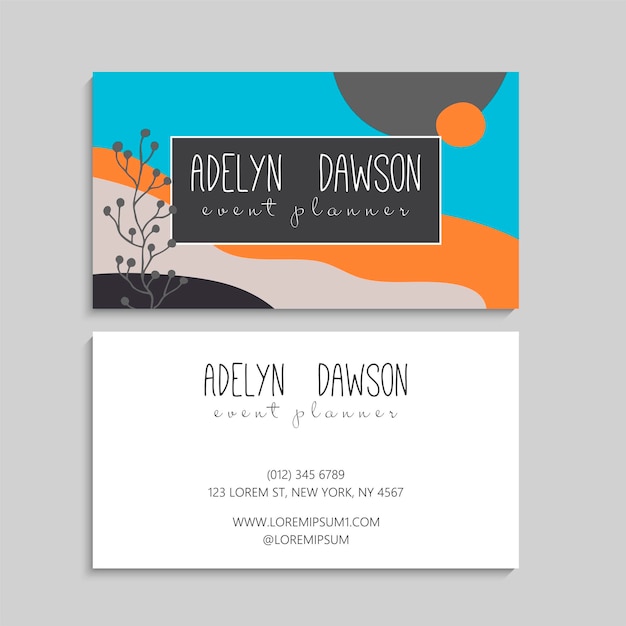 Vector abstract creative business cards set template Vector illustration