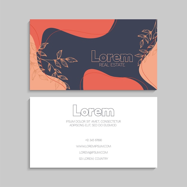 Vector abstract creative business cards set template Vector illustration