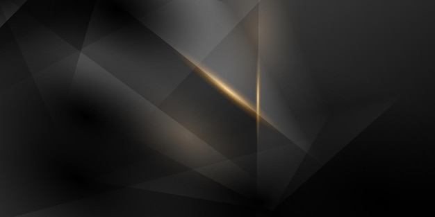 Vector abstract luxury black background with golden elements modern creative concept