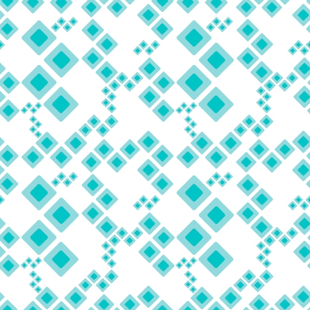 Vector vector abstract seamless pattern with geometric shapes wallpaper made of blue squares or rhombuses background design idea