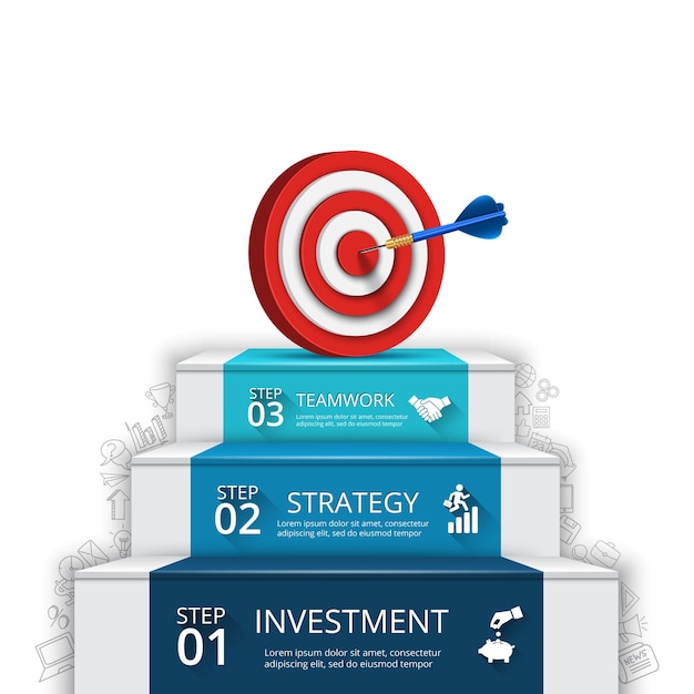 Vector arrows for infographic Business concept with 3 options parts steps or processes