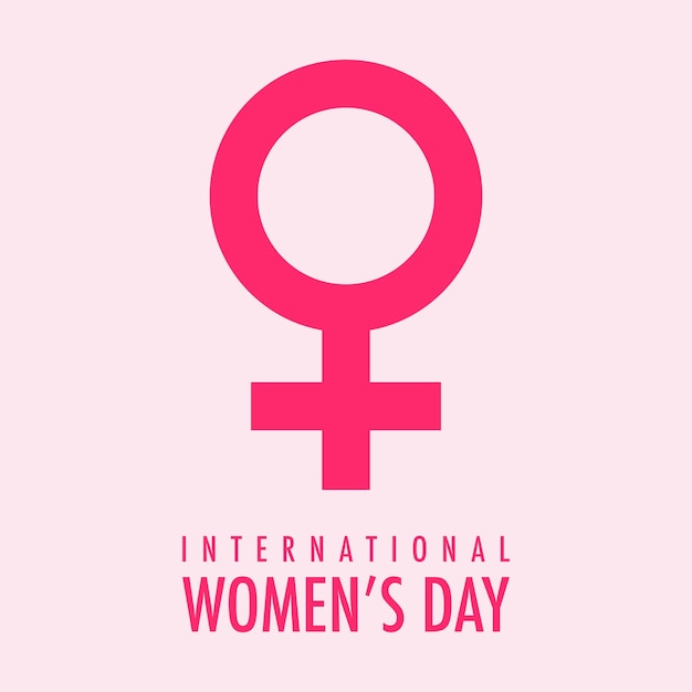 Vector vector background international womens day of female gender sign