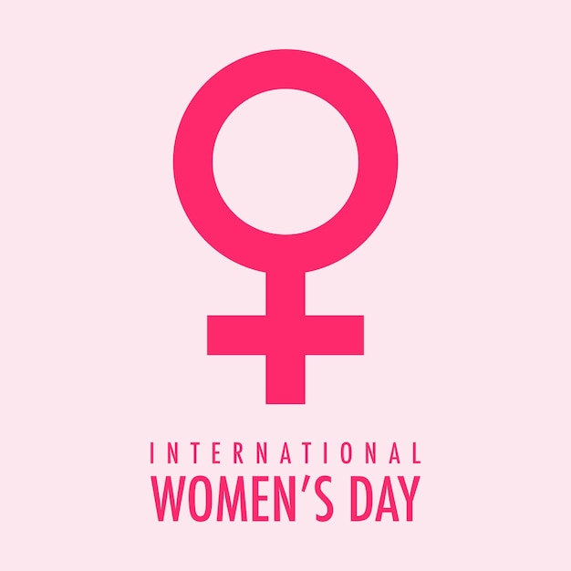 Vector background international womens day of female gender sign