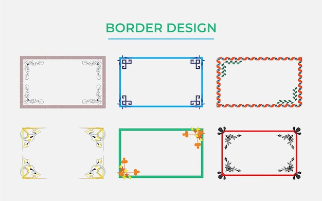 Vector vector border template