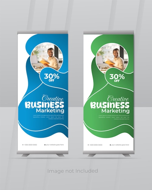 Vector vector business roll up or professional stand banner template design