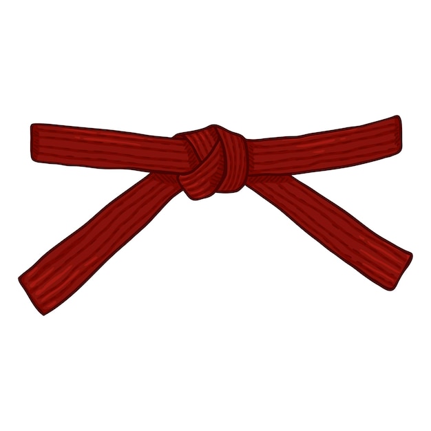 Vector vector cartoon red karate belt