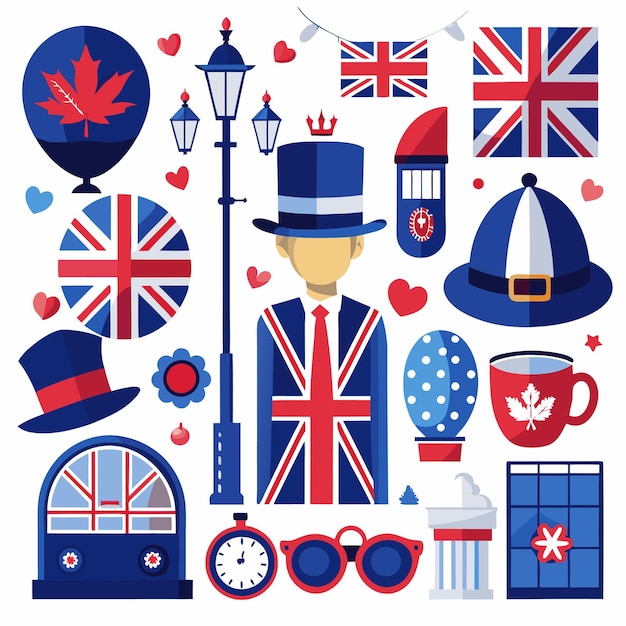 Vector vector collection british independence day celebration elements