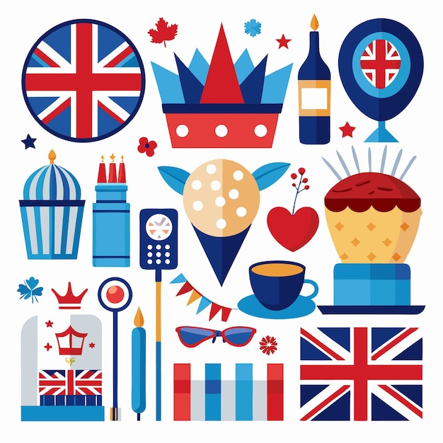 Vector vector collection british independence day celebration elements