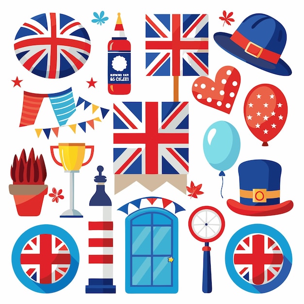 Vector vector collection british independence day celebration elements