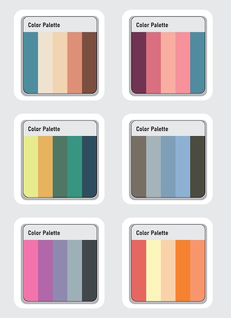 Vector vector color palette set