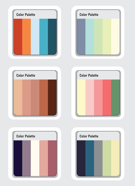 Vector vector color palette set