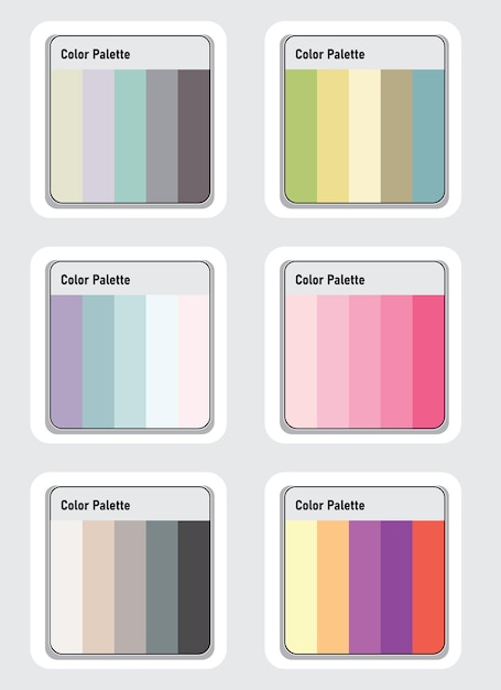 Vector vector color palette set