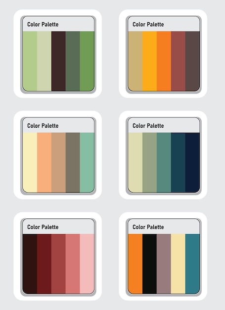 Vector vector color palette set