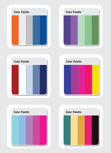 Vector color palette set