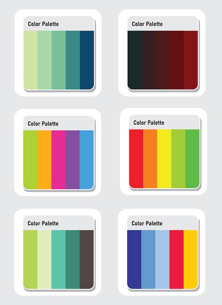 Vector color palette set